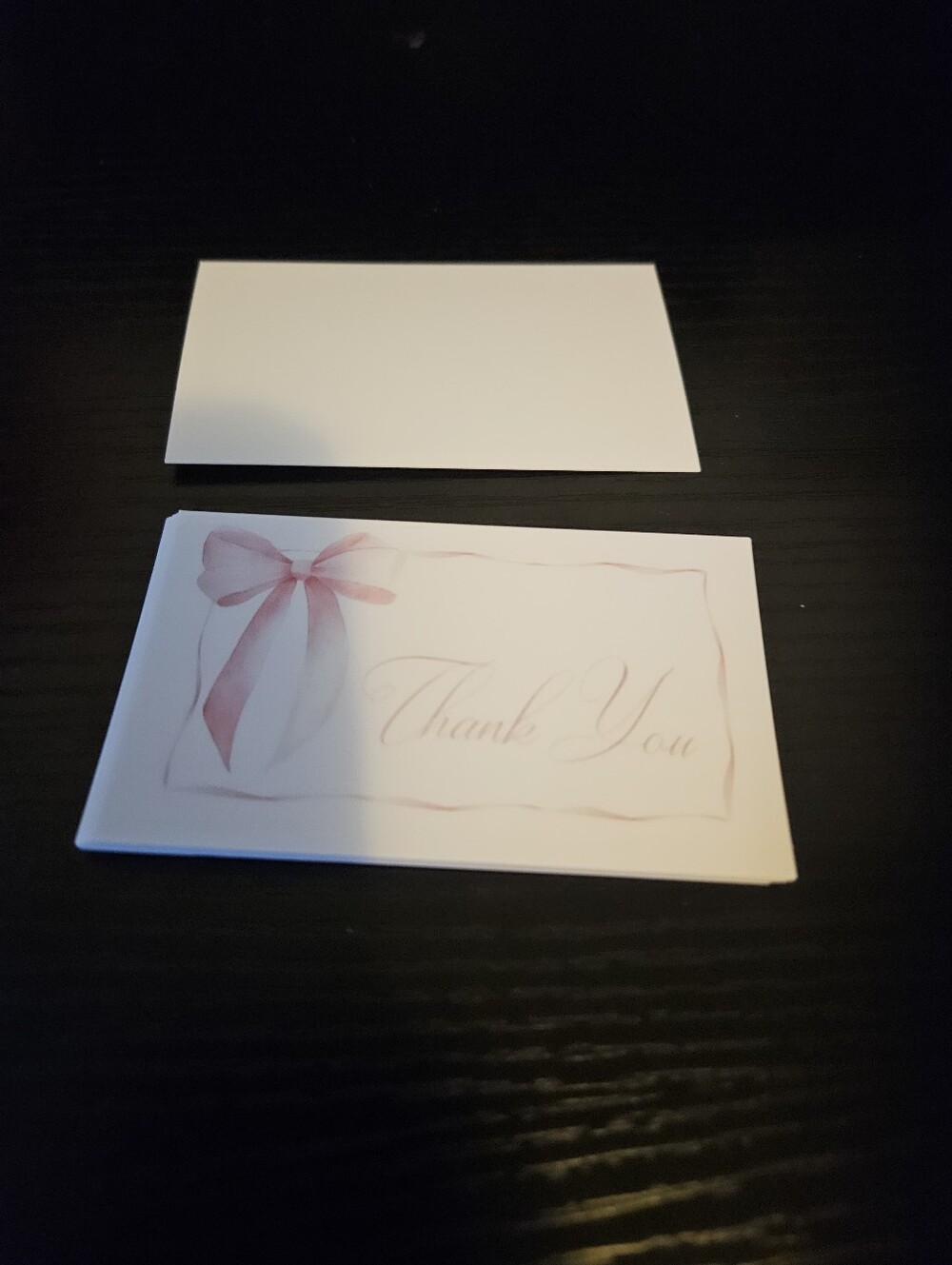 Pink Bow Thank You Cards